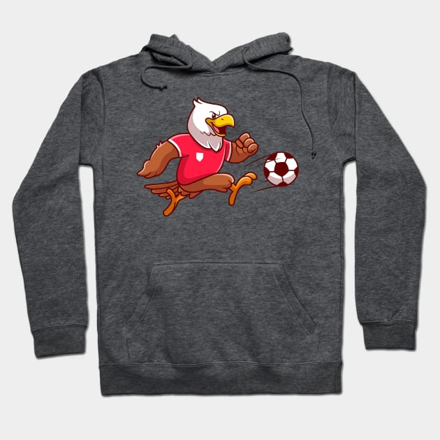 Eagle playing football Hoodie by Right-Fit27